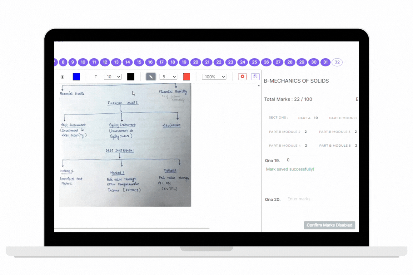 on-screen digital evaluation software for higher education examiners